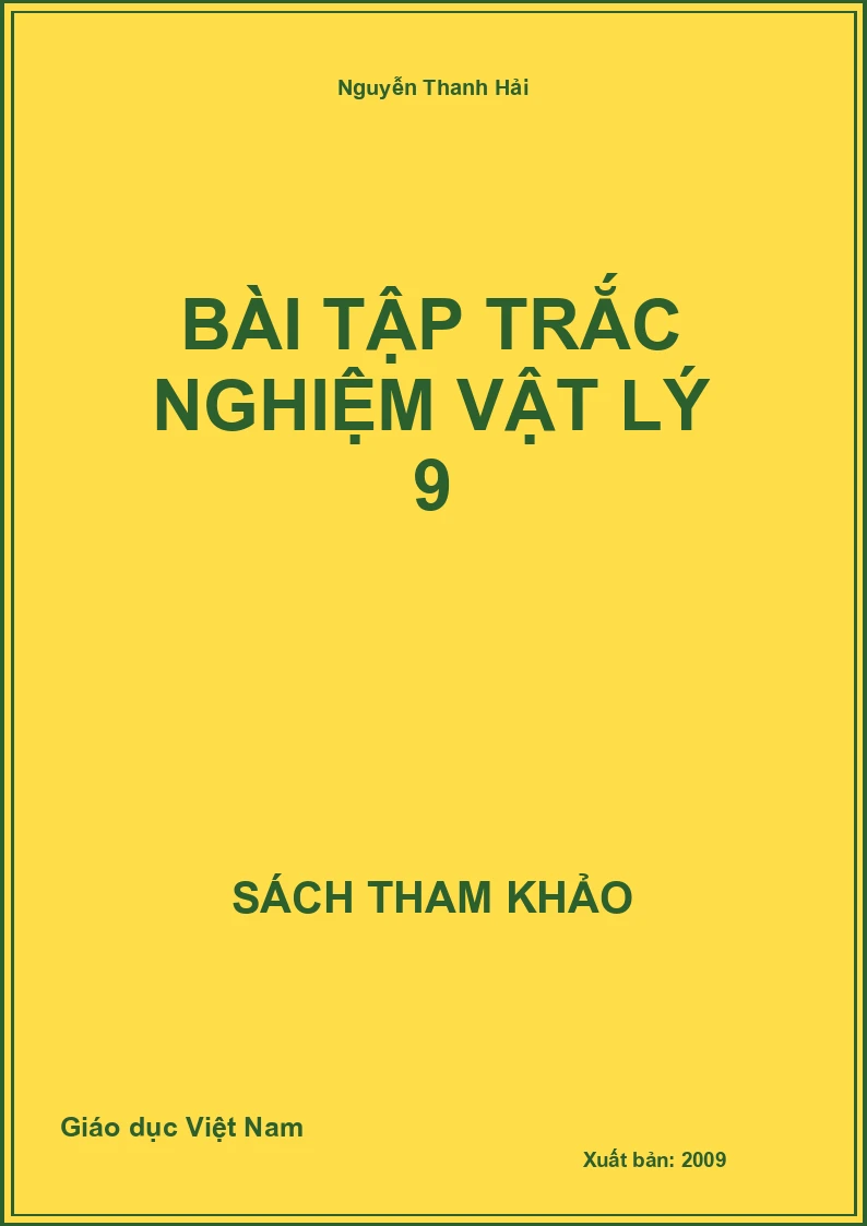 Bài tập trắc nghiệm vật lý 9