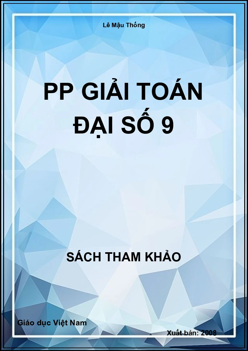 PP giải toán đại số 9