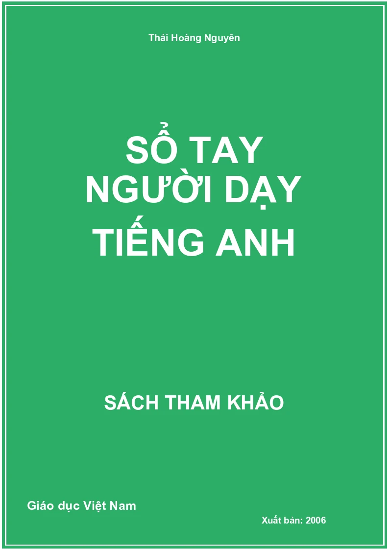 Sổ tay người dạy tiếng anh