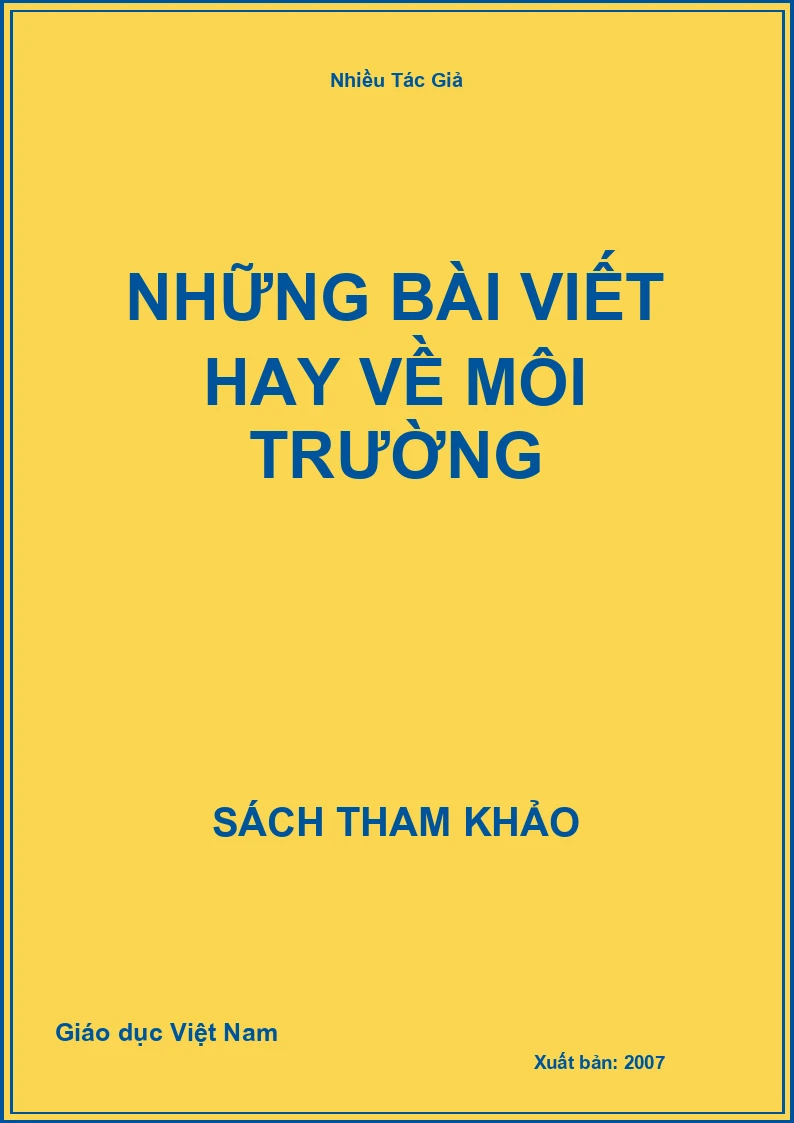 Những bài viết hay về môi trường