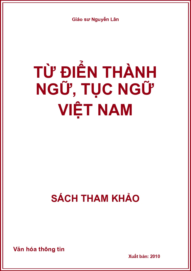 Từ điển thành ngữ, tục ngữ Việt Nam