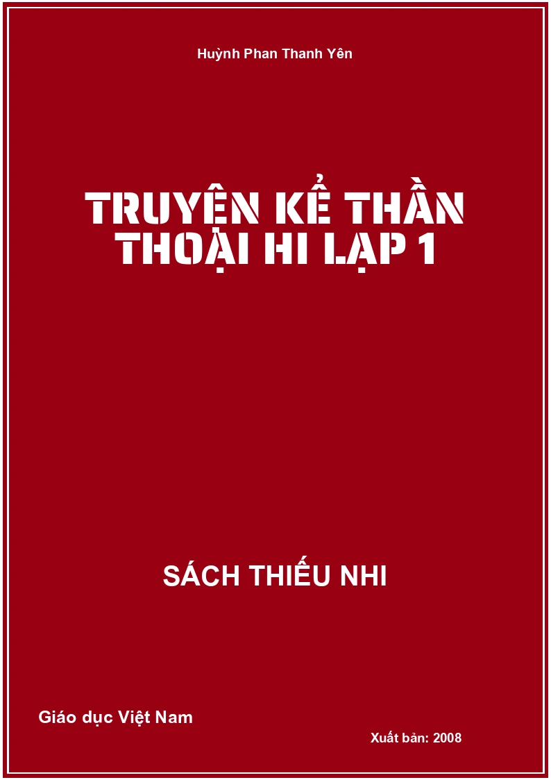 Truyện kể thần thoại Hi Lạp 1