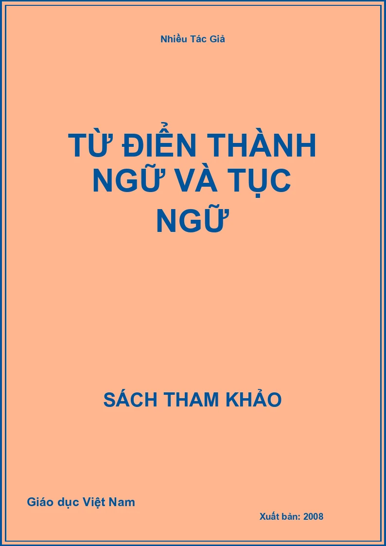 Từ điển thành ngữ và tục ngữ