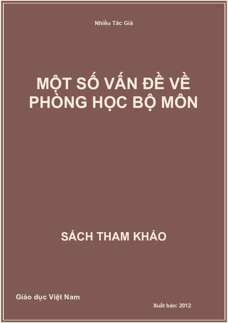 Một số vấn đề về phòng học bộ môn