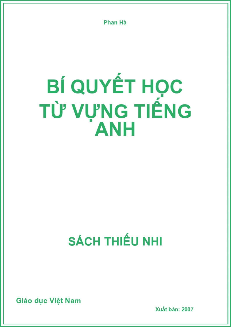 Bí quyết học từ vựng tiếng anh