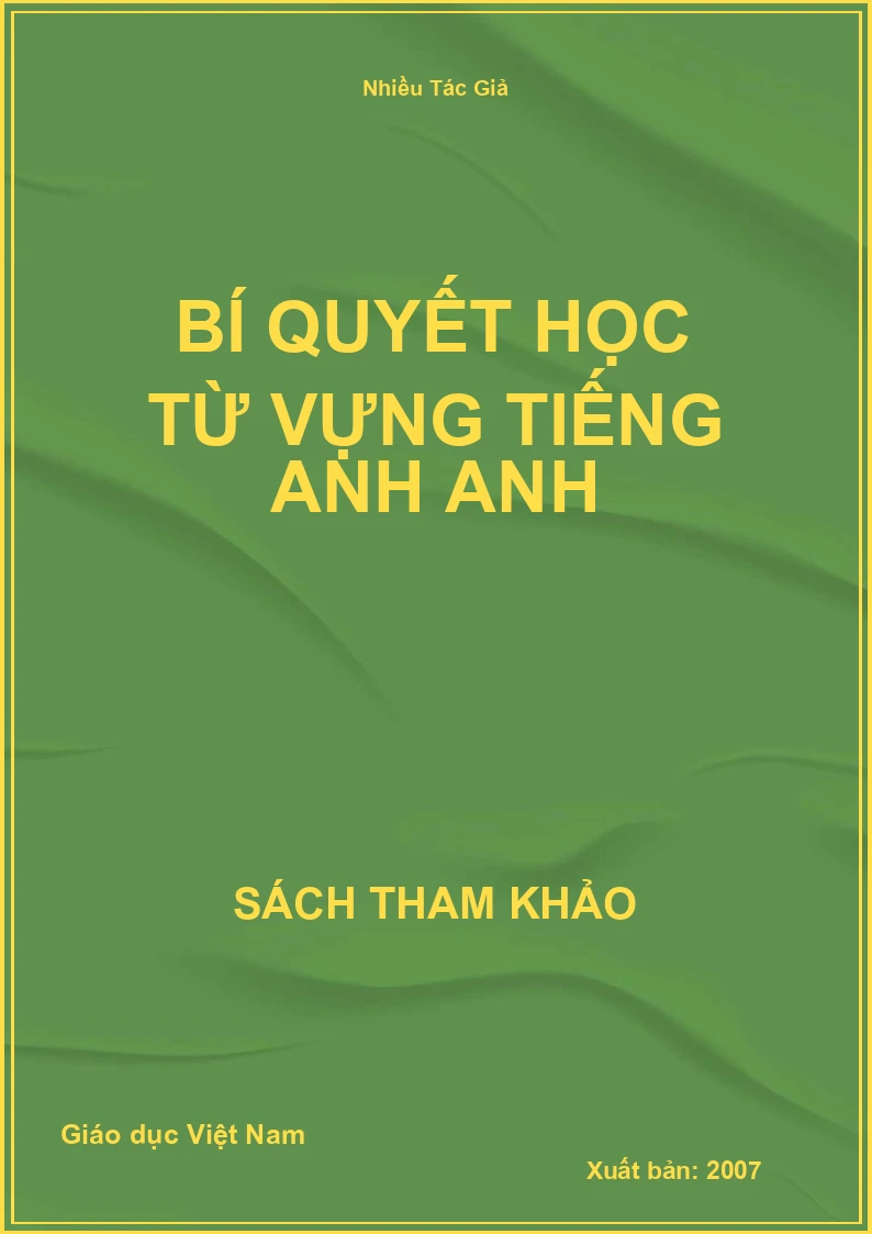 Bí quyết học từ vựng tiếng anh anh