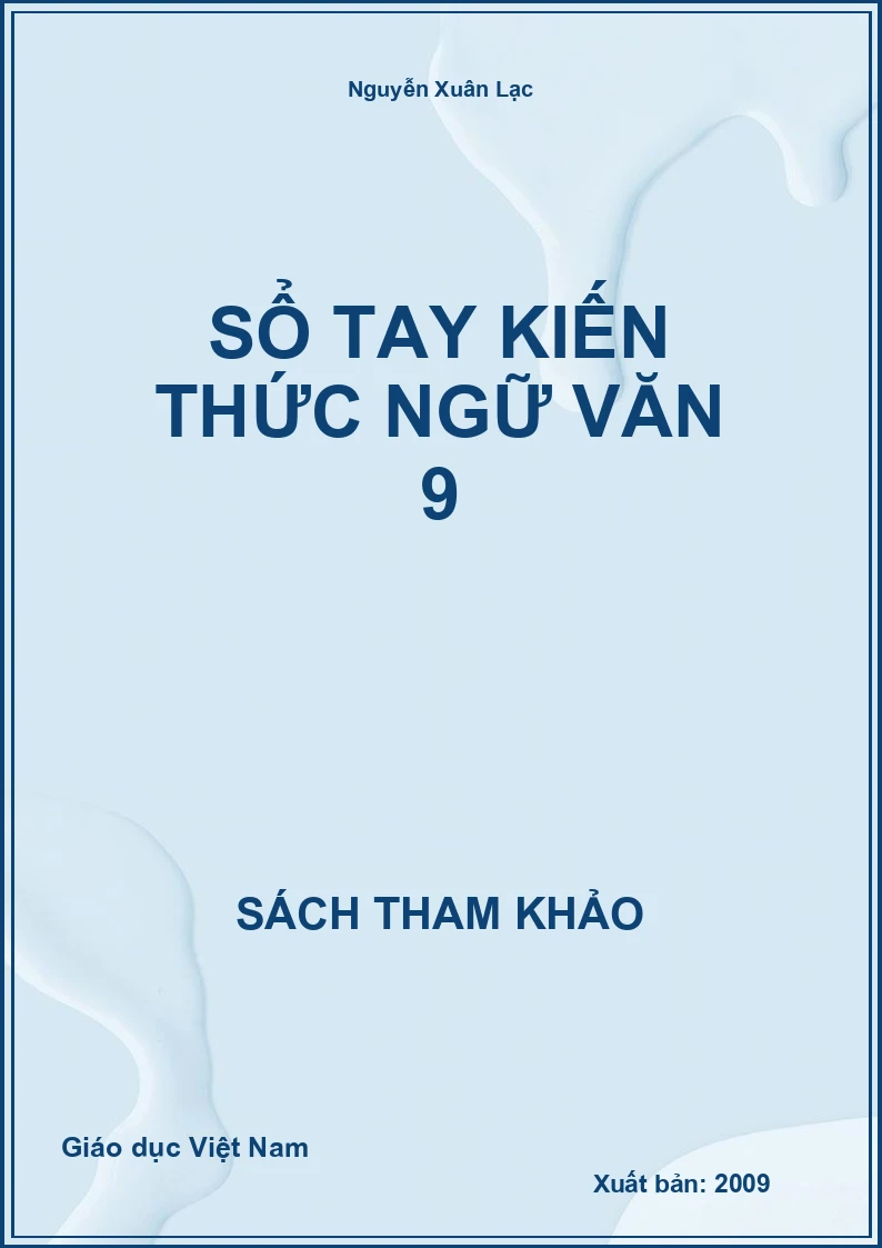 Sổ tay kiến thức ngữ văn 9