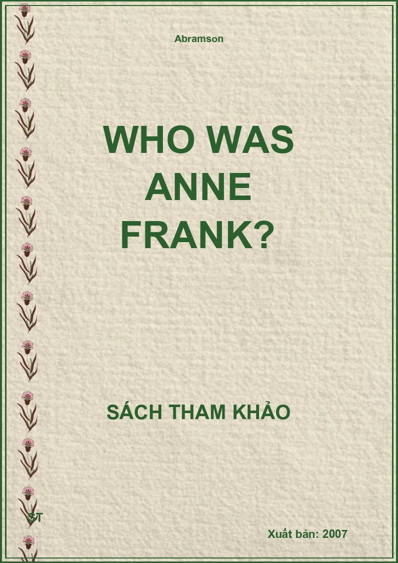 Who was Anne Frank?