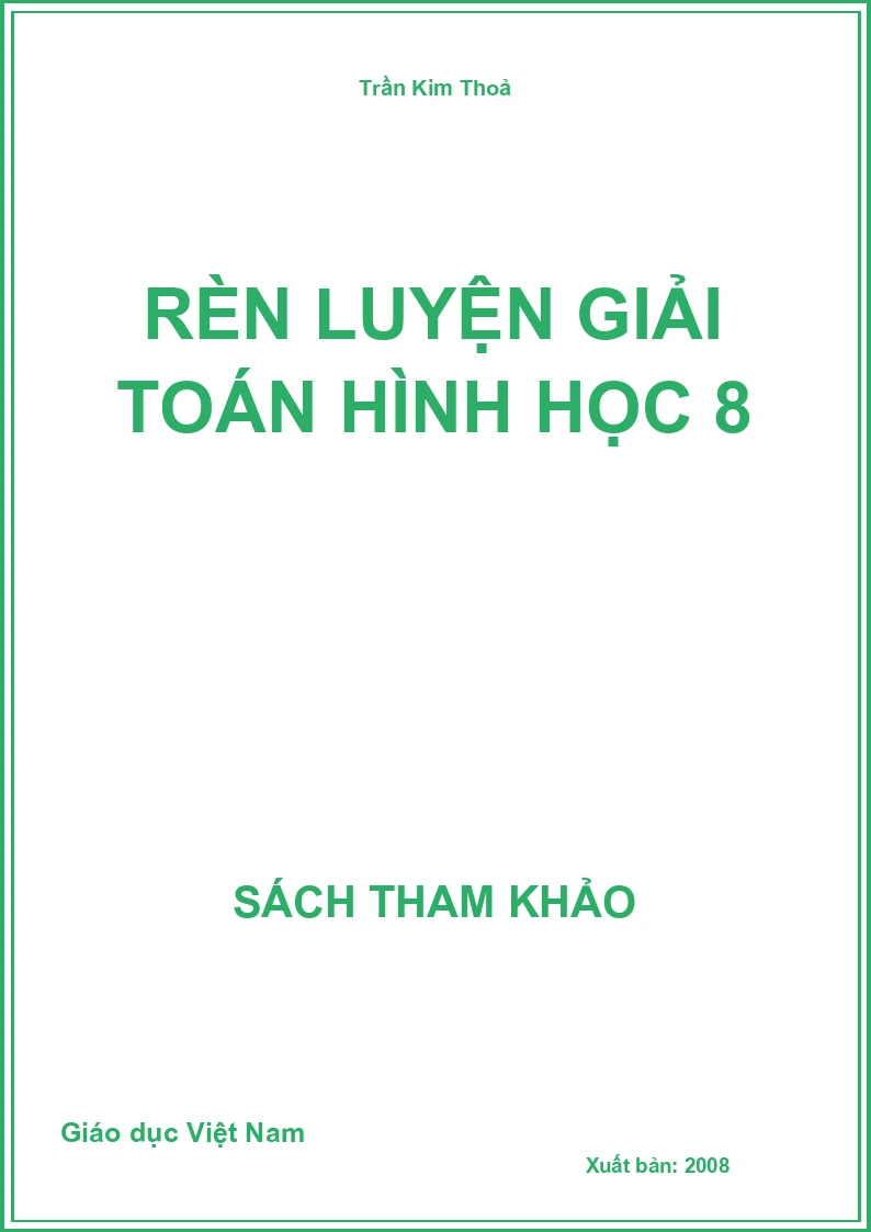 Rèn luyện giải toán hình học 8