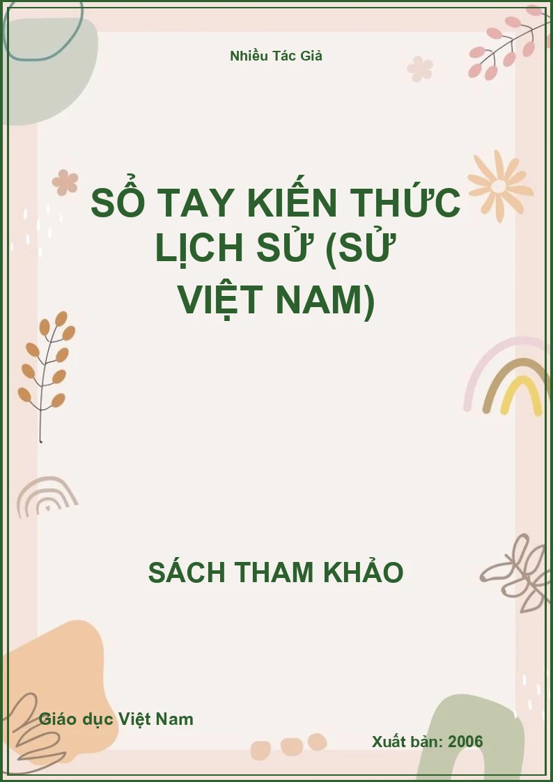 Sổ tay kiến thức Lịch Sử (sử Việt Nam)