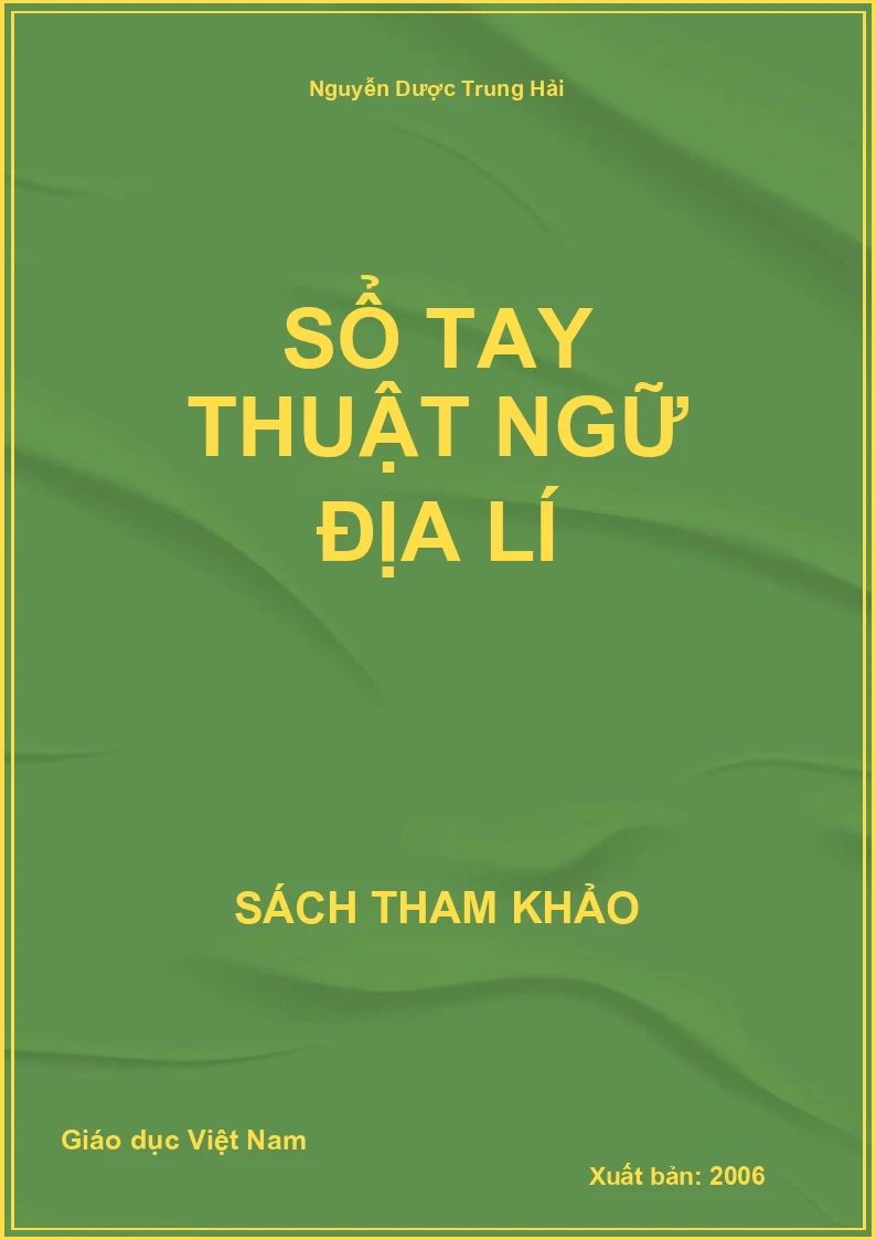 Sổ tay thuật ngữ địa lí
