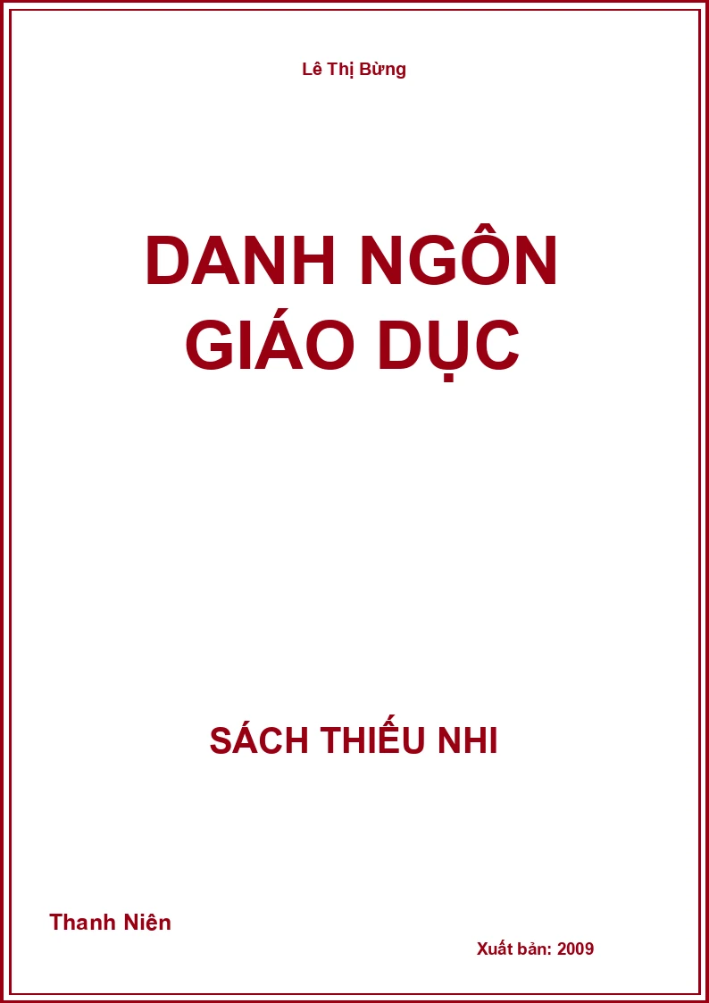 Danh ngôn giáo dục