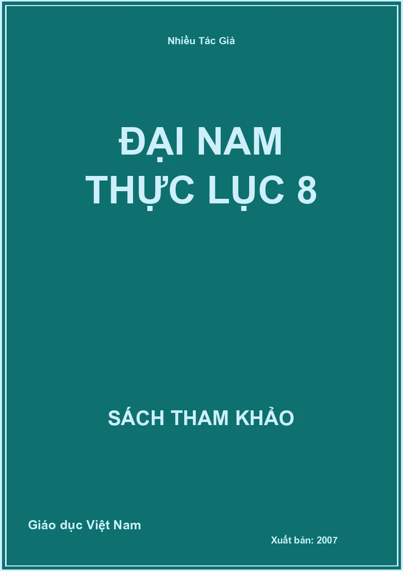 Đại Nam thực lục 8