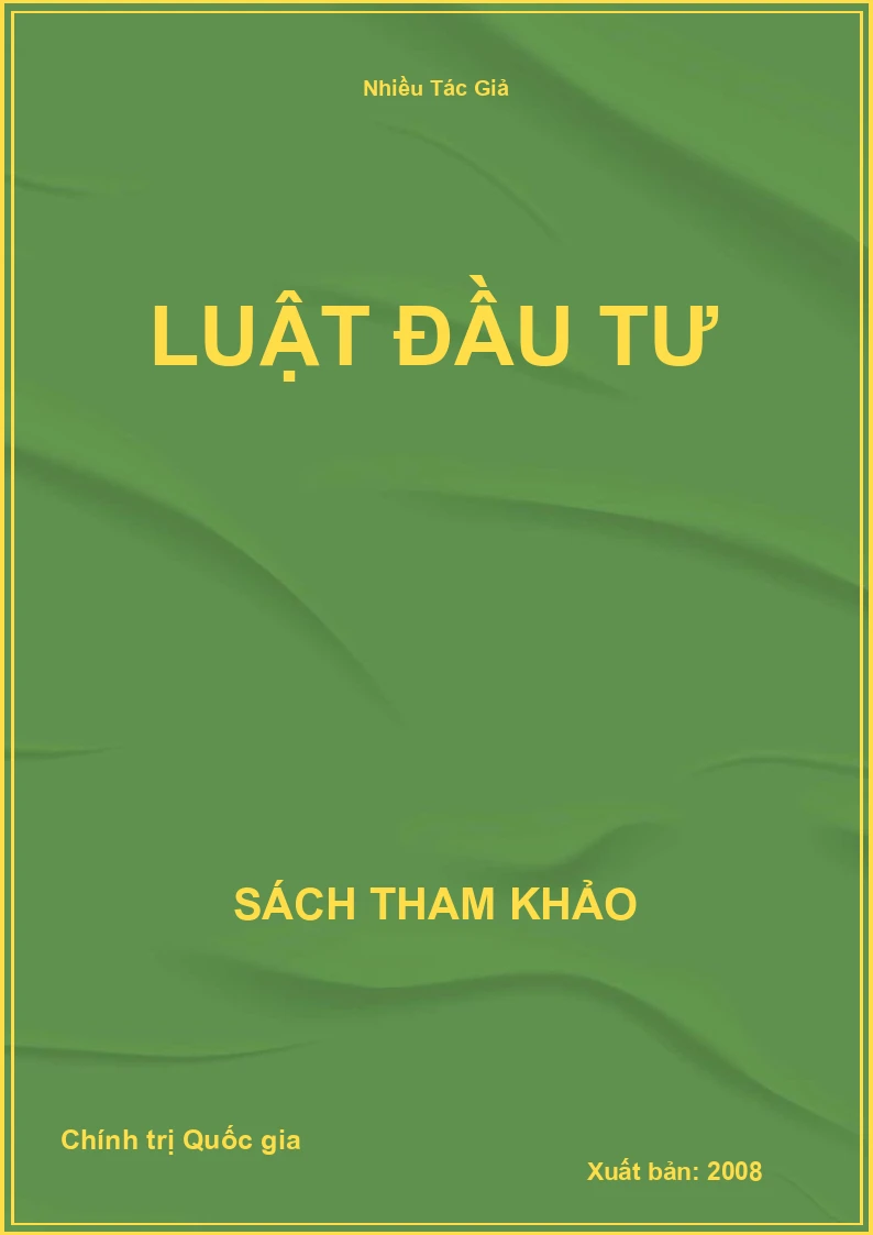 Luật đầu tư