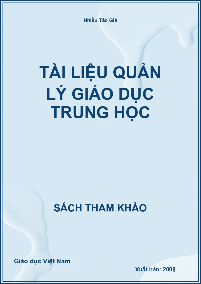 Tài liệu quản lý giáo dục trung học