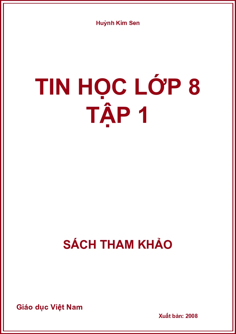 Tin học lớp 8 tập 1