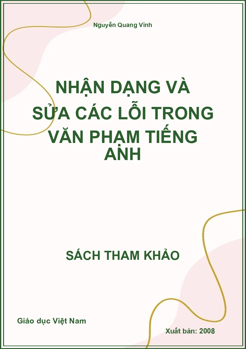 Nhận dạng và sửa các lỗi trong văn phạm tiếng anh