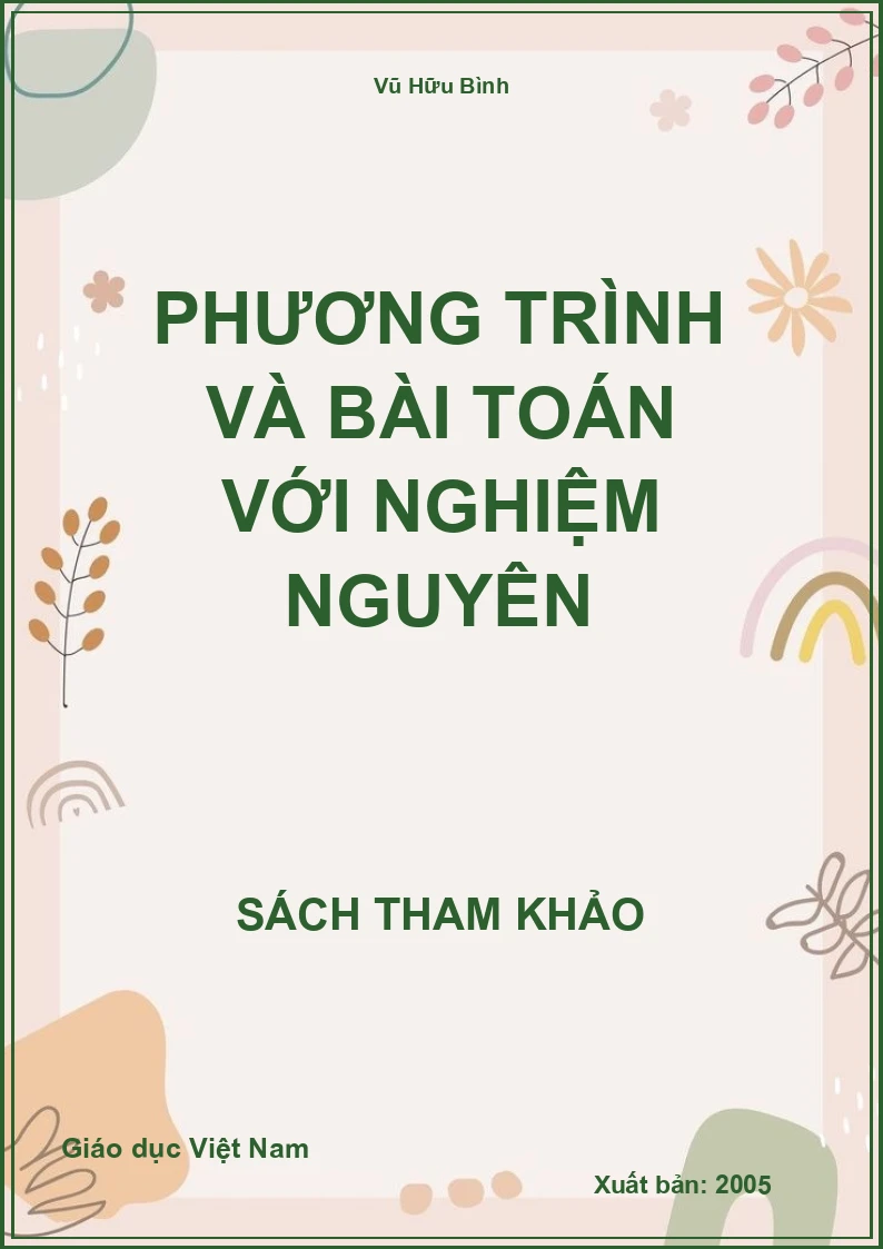 Phương trình và bài toán với nghiệm nguyên