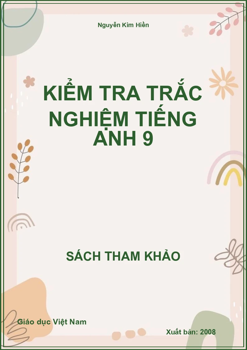 Kiểm tra trắc nghiệm tiếng anh 9