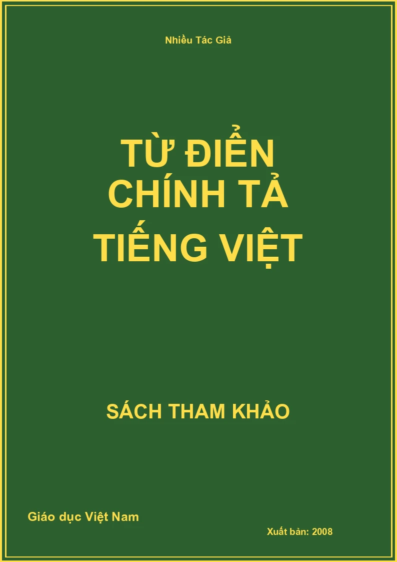Từ điển chính tả Tiếng Việt