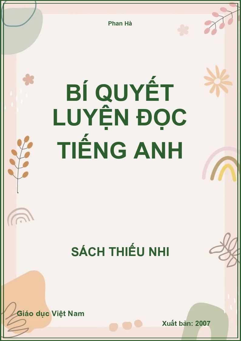Bí quyết luyện đọc tiếng anh