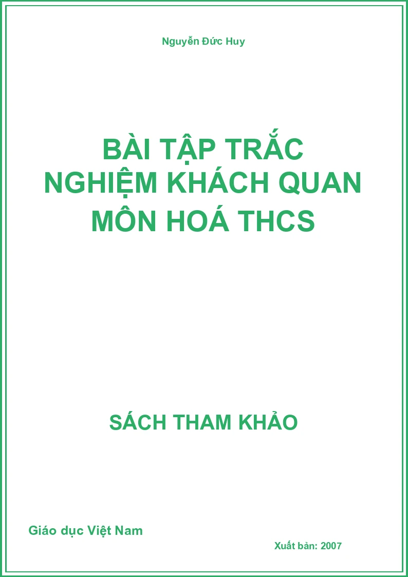 Bài tập trắc nghiệm khách quan môn hoá THCS