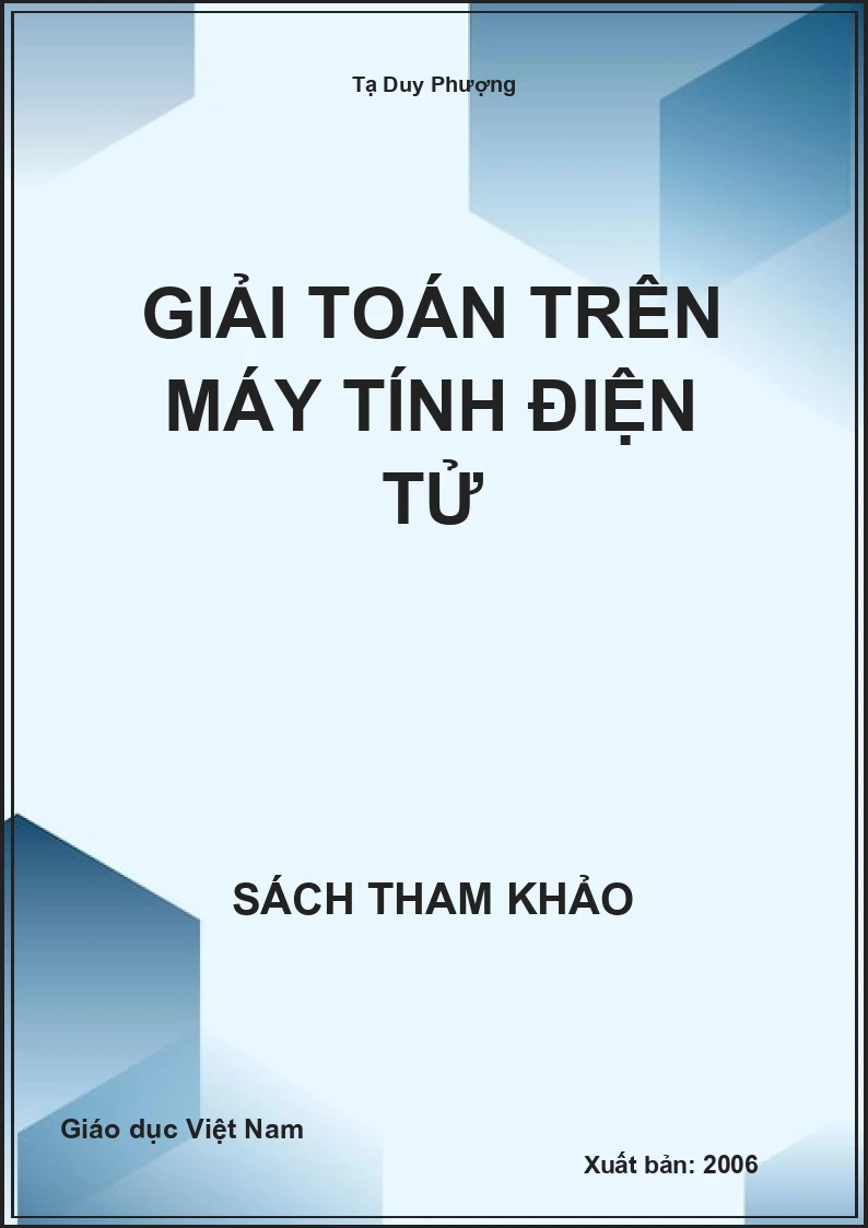 Giải toán trên máy tính điện tử