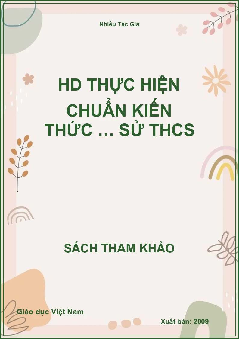 HD thực hiện chuẩn kiến thức … Sử THCS