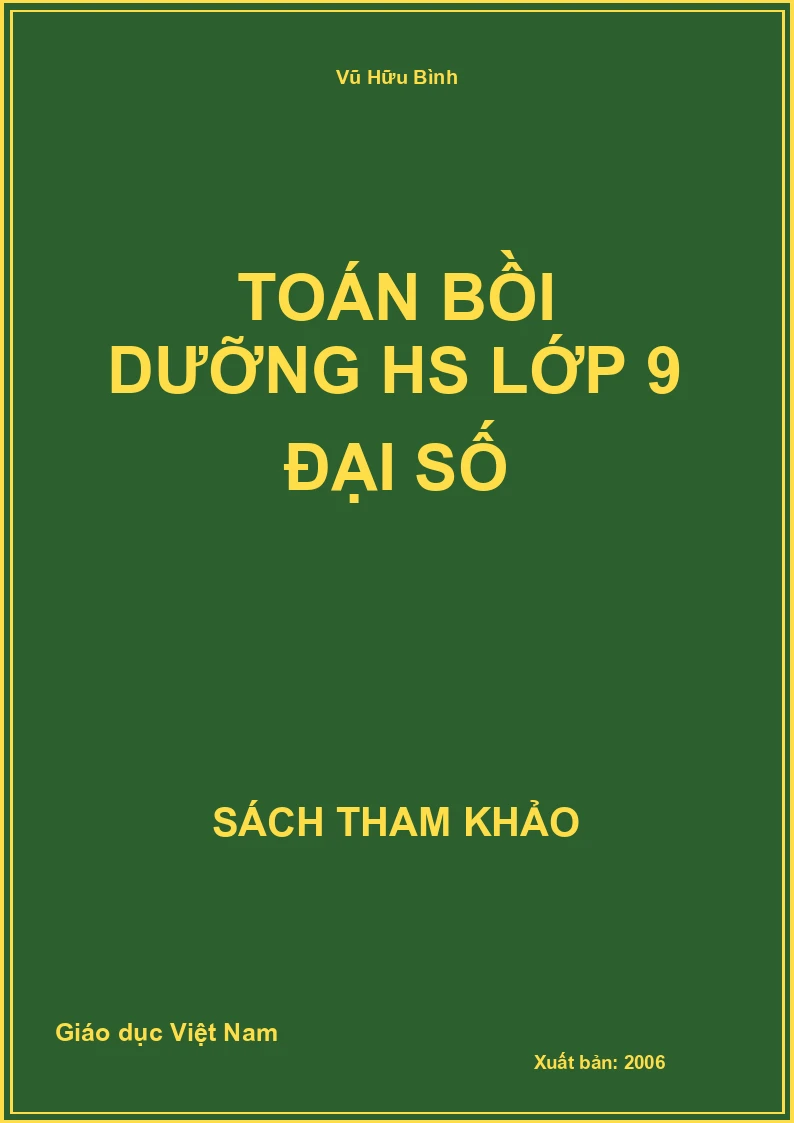 Toán bồi dưỡng HS lớp 9 đại số