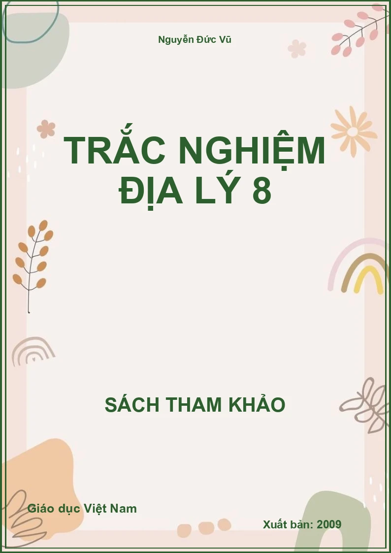 Trắc nghiệm địa lý 8