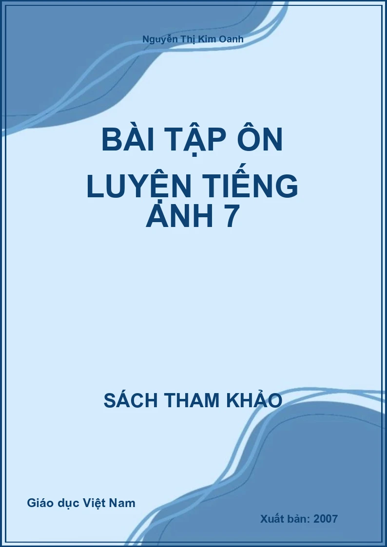 Bài tập ôn luyện tiếng anh 7