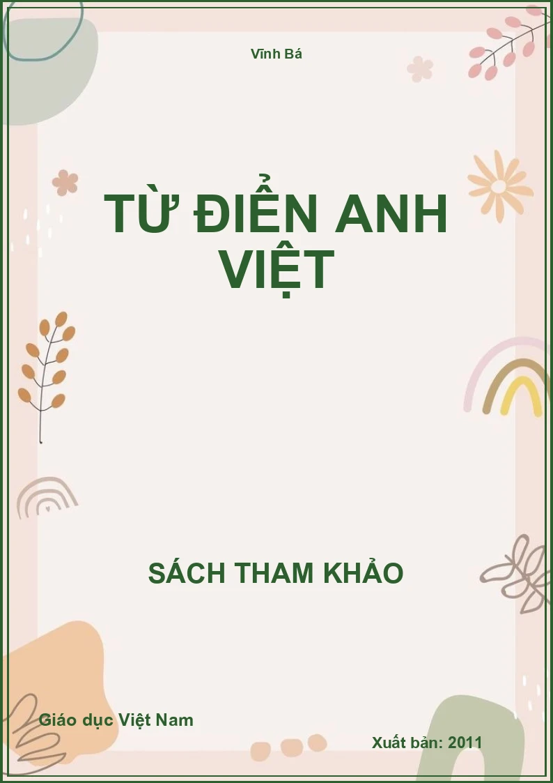 Từ điển Anh Việt