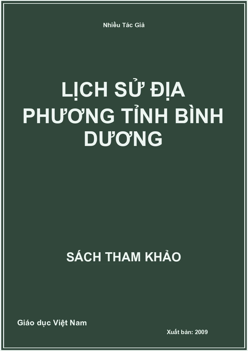 Lịch Sử địa phương tỉnh Bình Dương