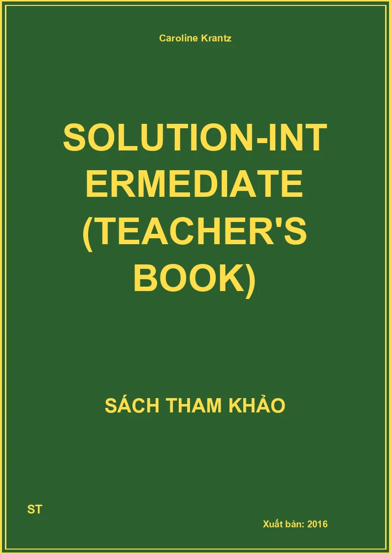 Solution-Intermediate (Teacher's book)