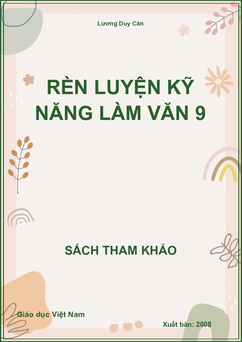 Rèn luyện kỹ năng làm văn 9