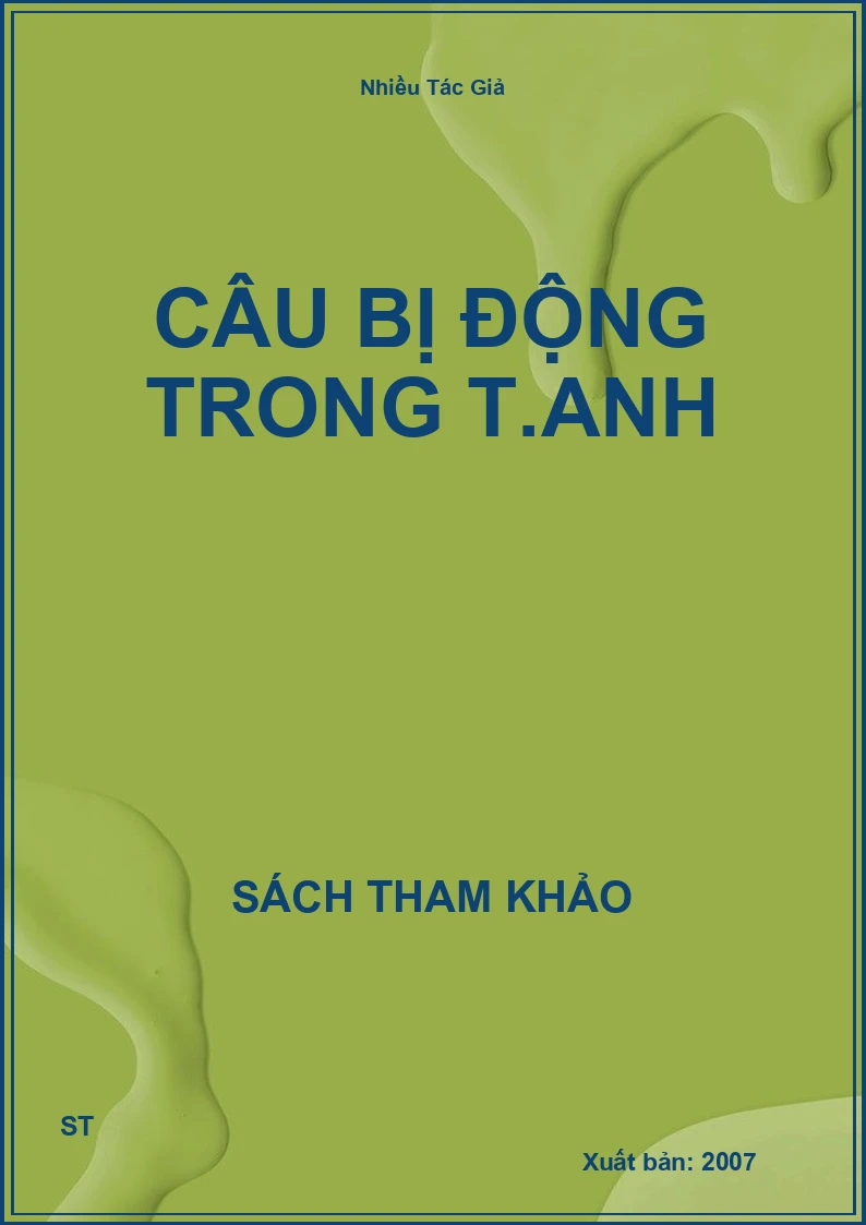 Câu bị động trong t.anh