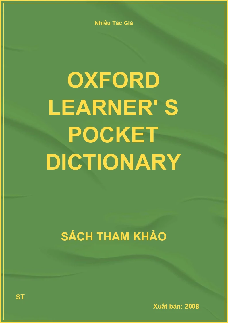 Oxford learner' s pocket dictionary
