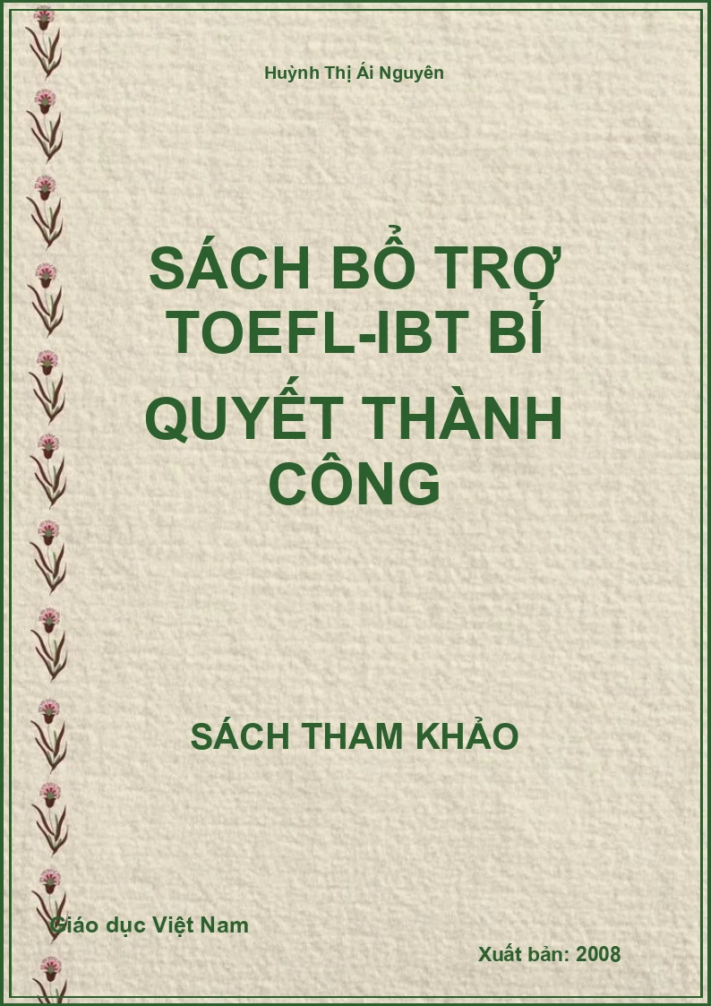 Sách bổ trợ Toefl-IBT bí quyết thành công