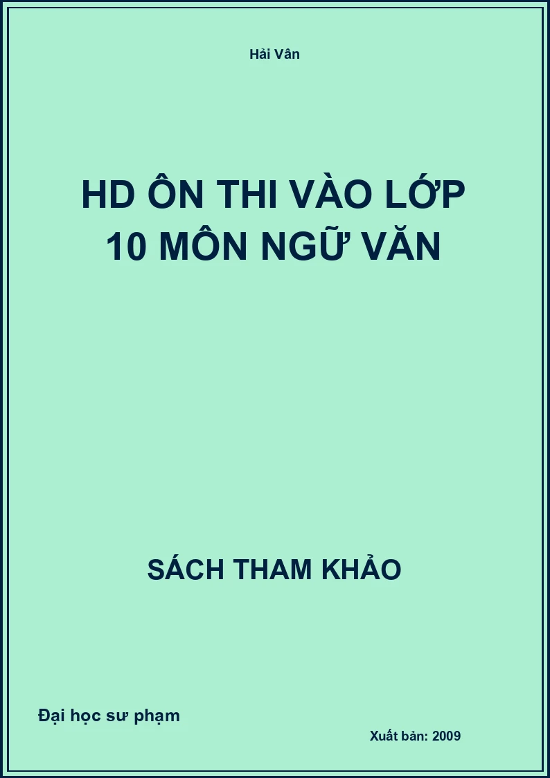 HD ôn thi vào lớp 10 môn ngữ văn