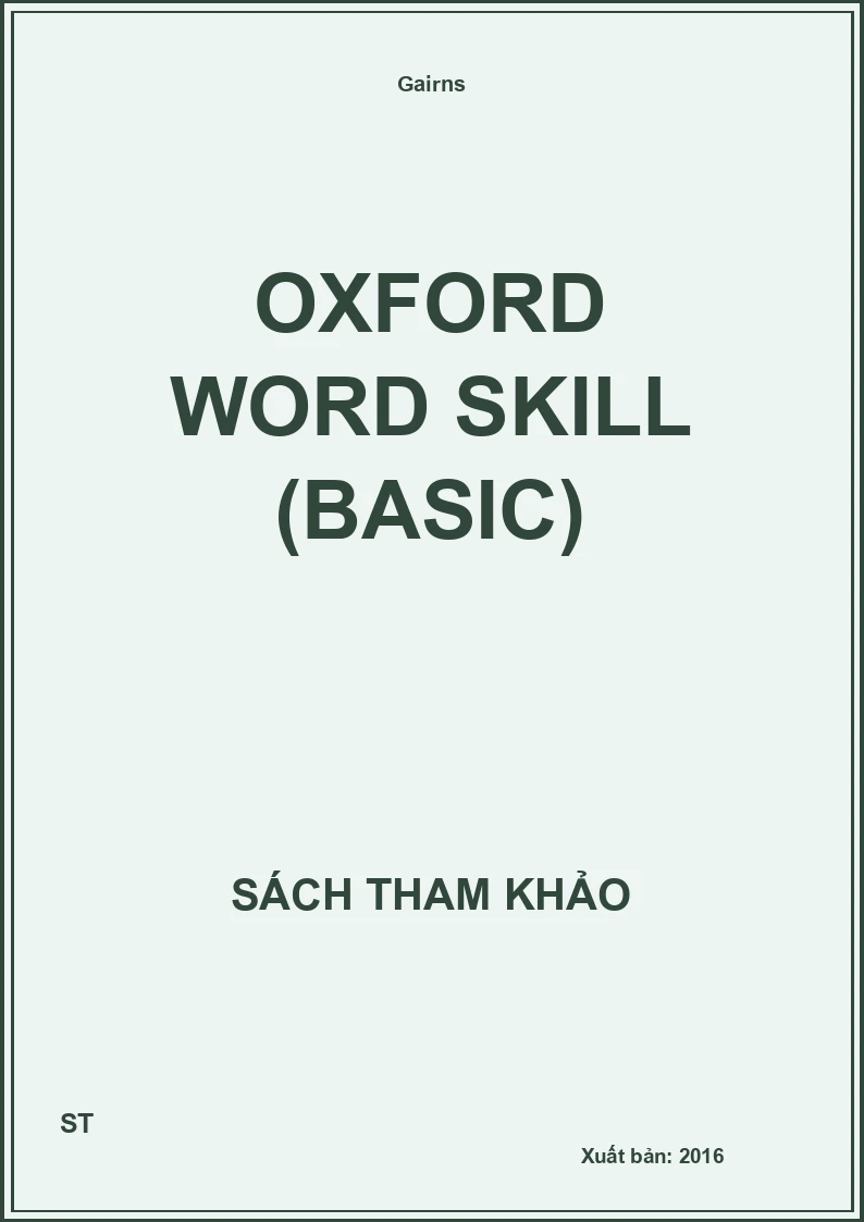 Oxford Word skill (Basic)