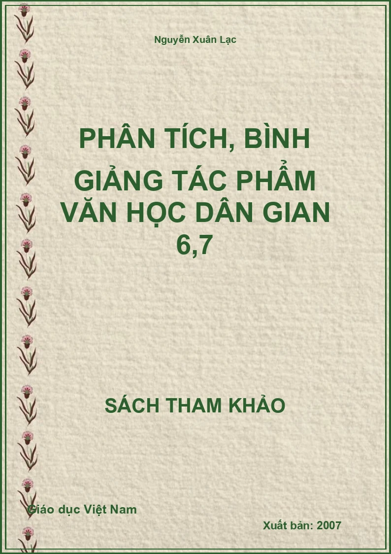 Phân tích, bình giảng tác phẩm văn học dân gian 6,7