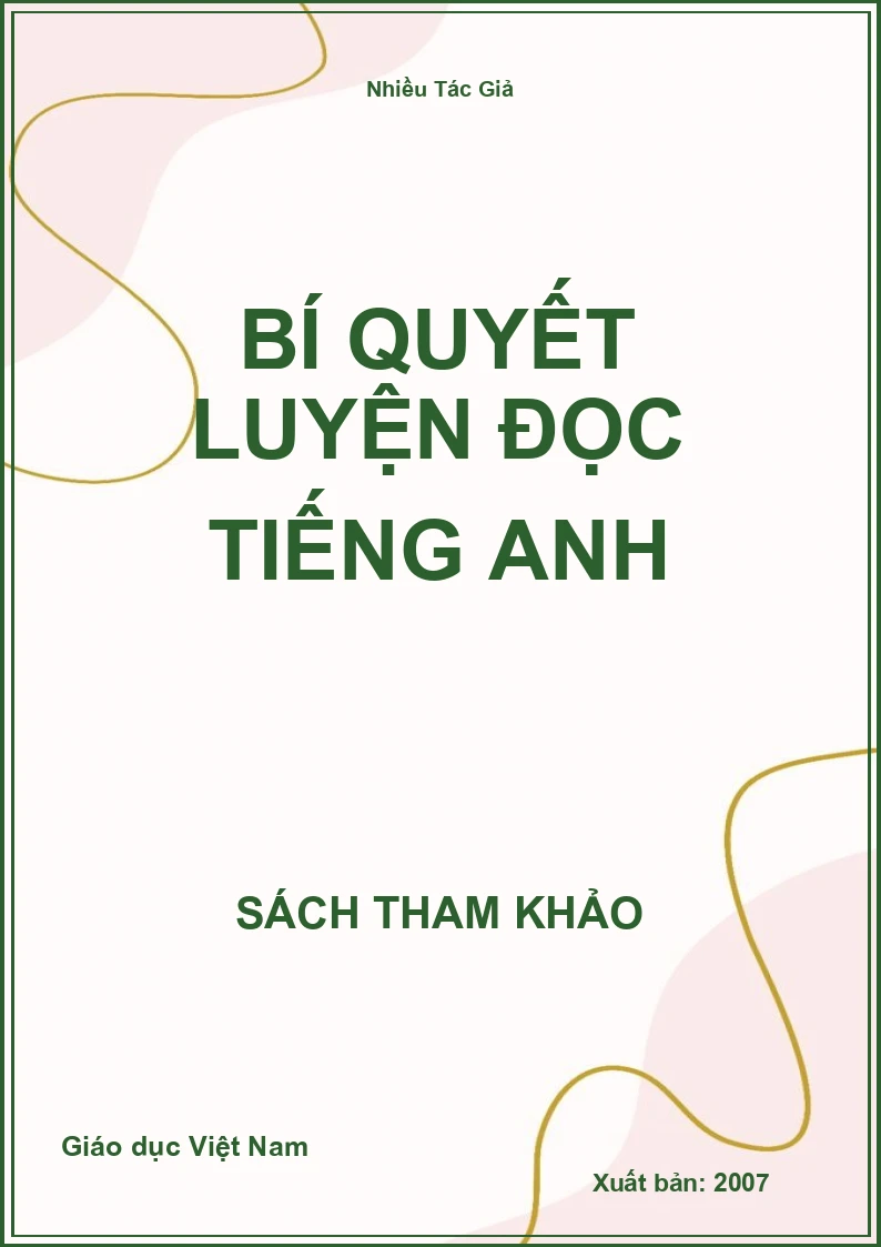 Bí quyết luyện đọc tiếng anh