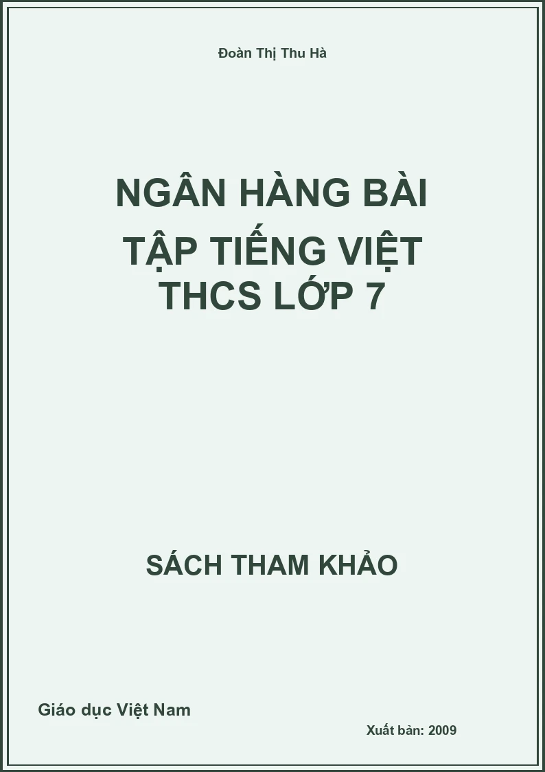 Ngân hàng bài tập tiếng việt THCS lớp 7