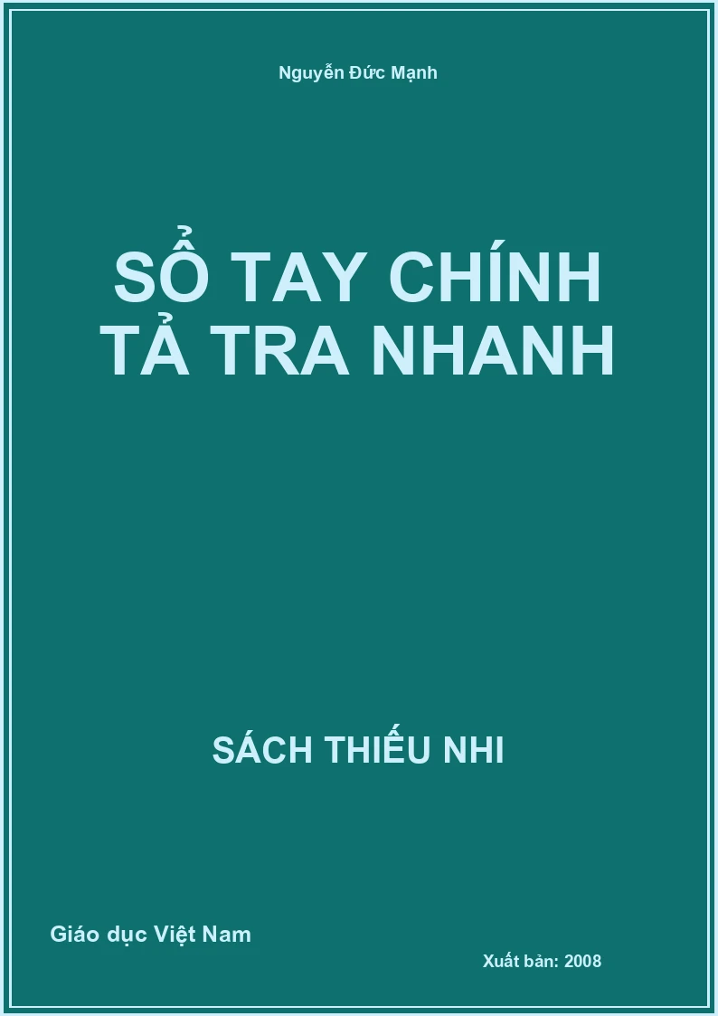 Sổ tay chính tả tra nhanh