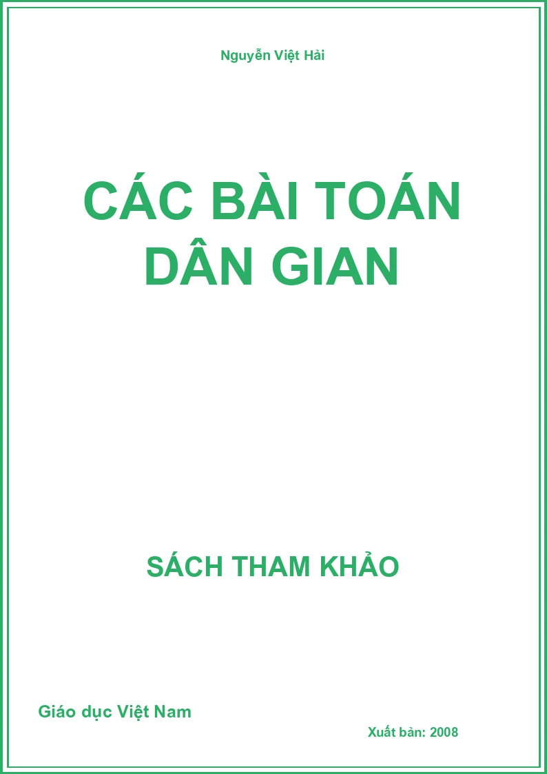 Các bài toán dân gian