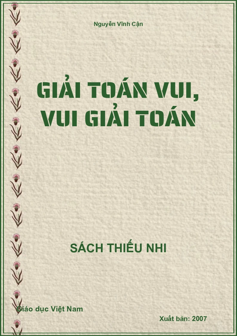 Giải toán vui, vui giải toán