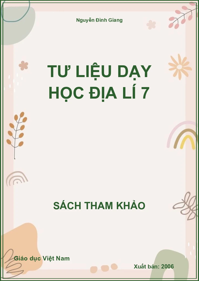 Tư liệu dạy học Địa lí 7