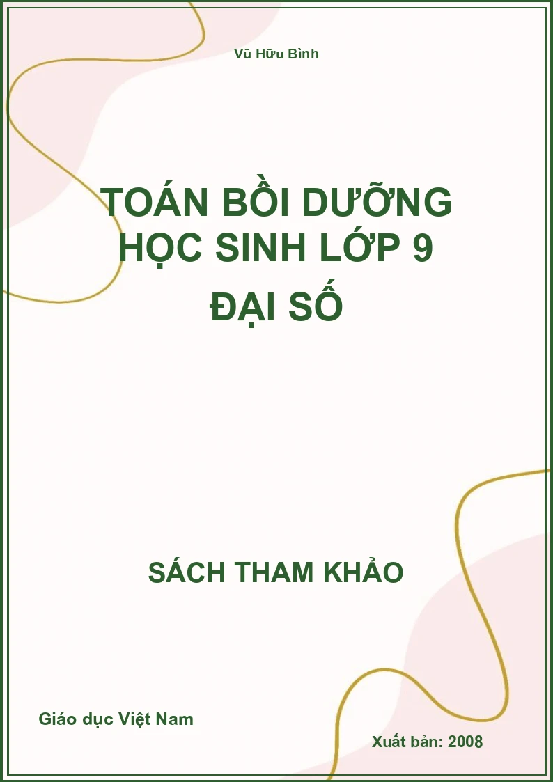Toán bồi dưỡng học sinh lớp 9 đại số