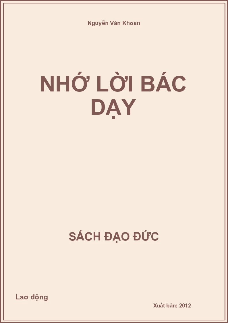 Nhớ lời Bác dạy