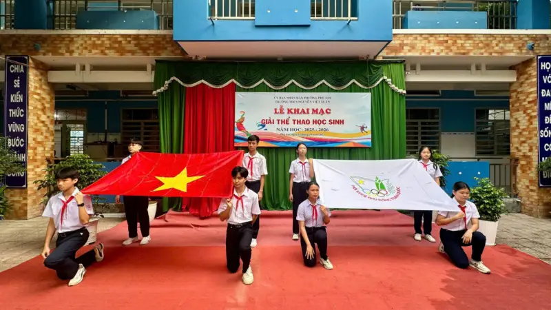 Trường THCS Nguyễn Viết Xuân Sôi Nổi Khai Mạc Giải Thể Thao Học Sinh Năm Học 2025 – 2026